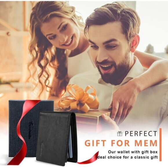 ⚡Travelambo Men Oil Wax Black Genuine Leather Handmade Bifold Stylish Wallets - Picture 7 of 9